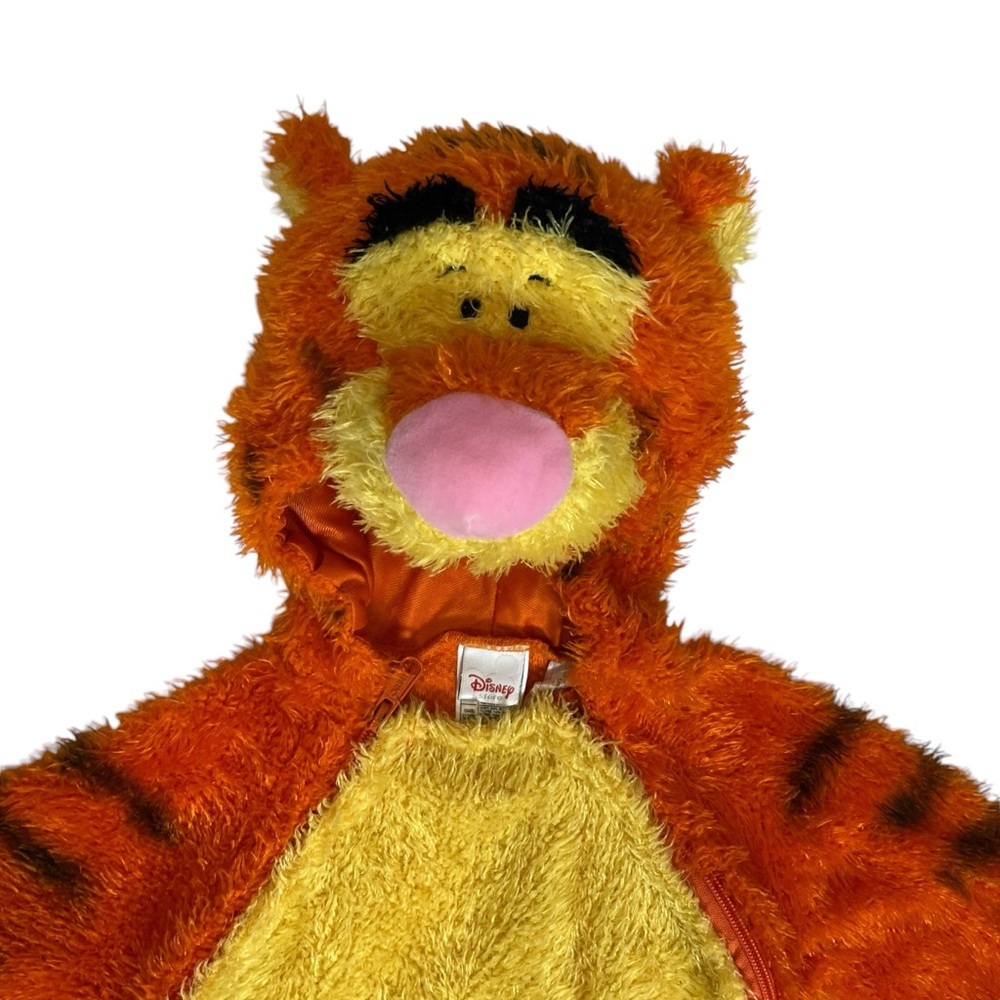 DISNEY TIGGER BABY COSTUME - INFANT SIZE - PLUSH HOODED ONESIE - Picture 6 of 7